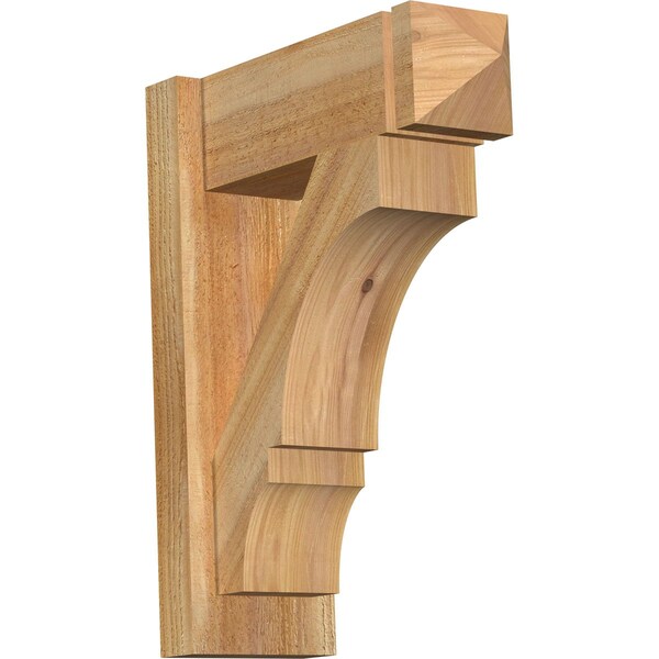 Ekena Millwork Balboa Rough Sawn Arts and Crafts Outlooker, Western Red Cedar, 6"W x 16"D x 20"H OUT06X16X20BOA03RWR - main